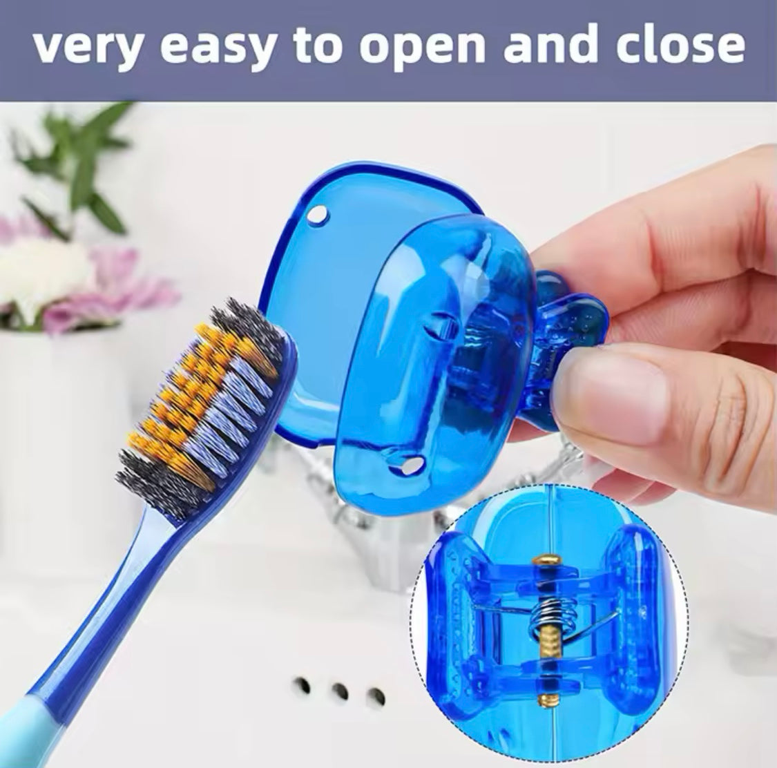 Toothbrush Head Cover Case, Toothbrush Protector Cap, Protective Portable Plastic Clip For Household Travel Toothbrush Head Cover Case, Toothbrush Protector Cap, Protective Portable Plastic Clip For Household Travel